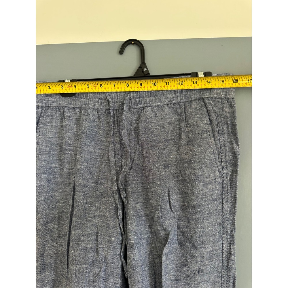 Ann Taylor Factory Blue Linen Blend Drawstring Pants Small 509114 Womens - Picture 4 of 8